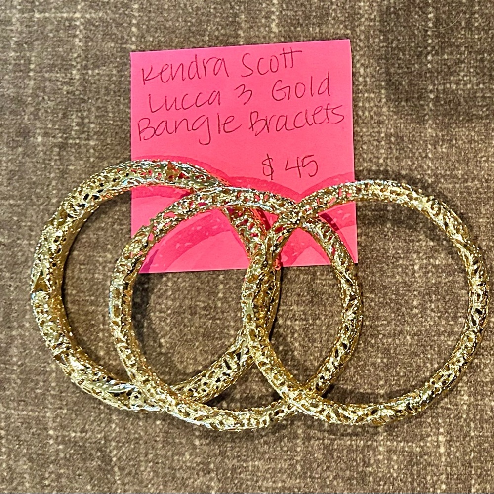 Kendra Scott Textured Gold Bangles